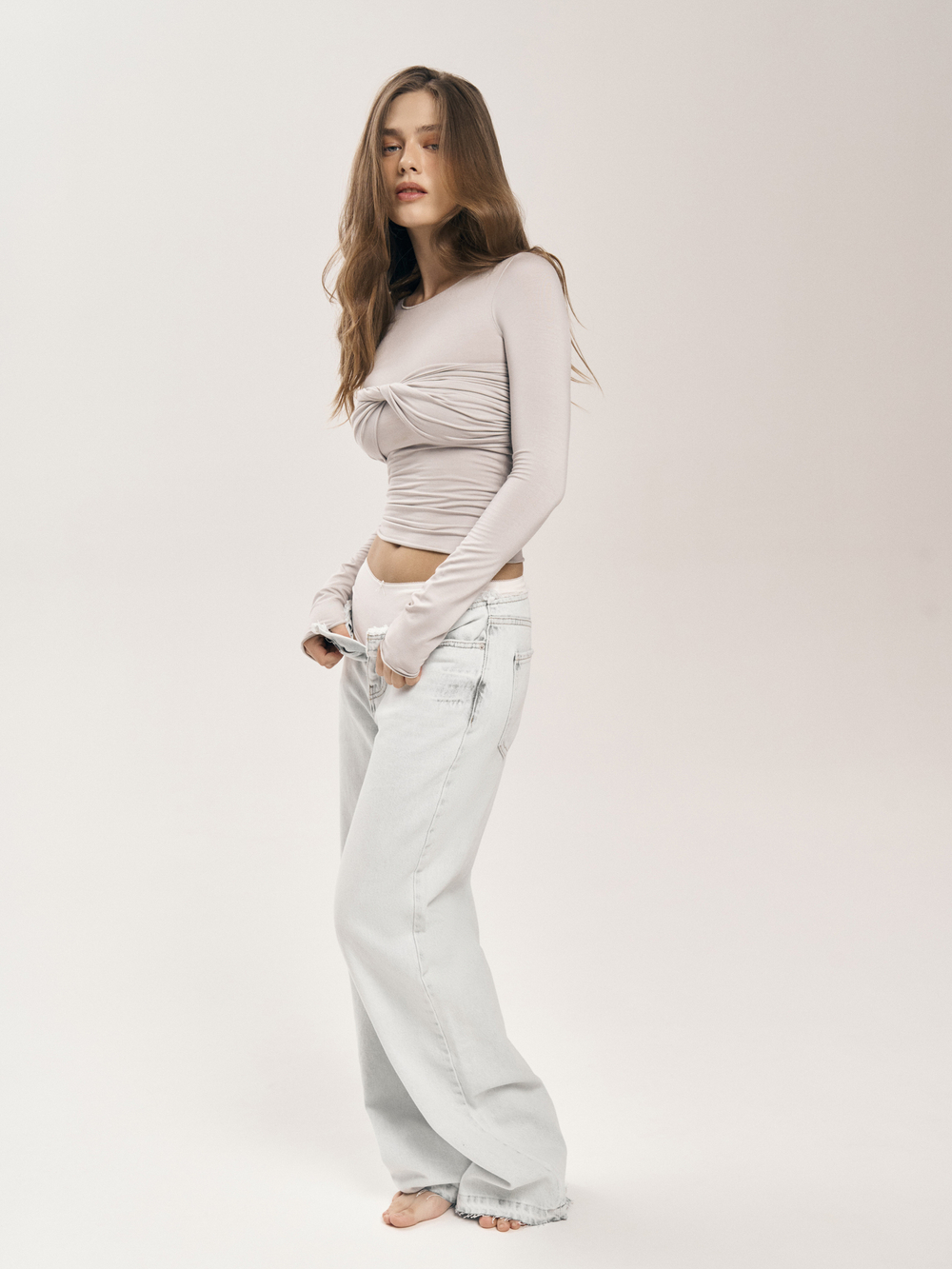 Лонгслив Celine (dusty blue)